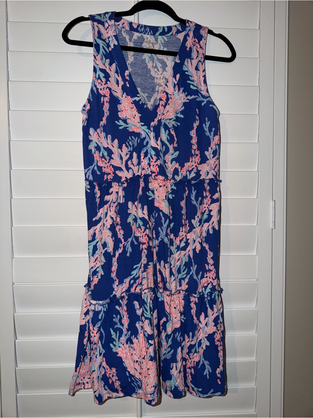 Lilly Pulitzer Lorina Swing dress Borealis Blue Swim on Over Print